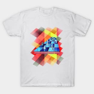 Chess with chequered background design T-Shirt